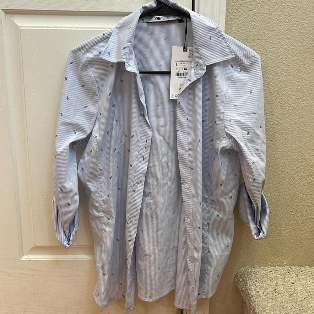 Striped Blue Button Down